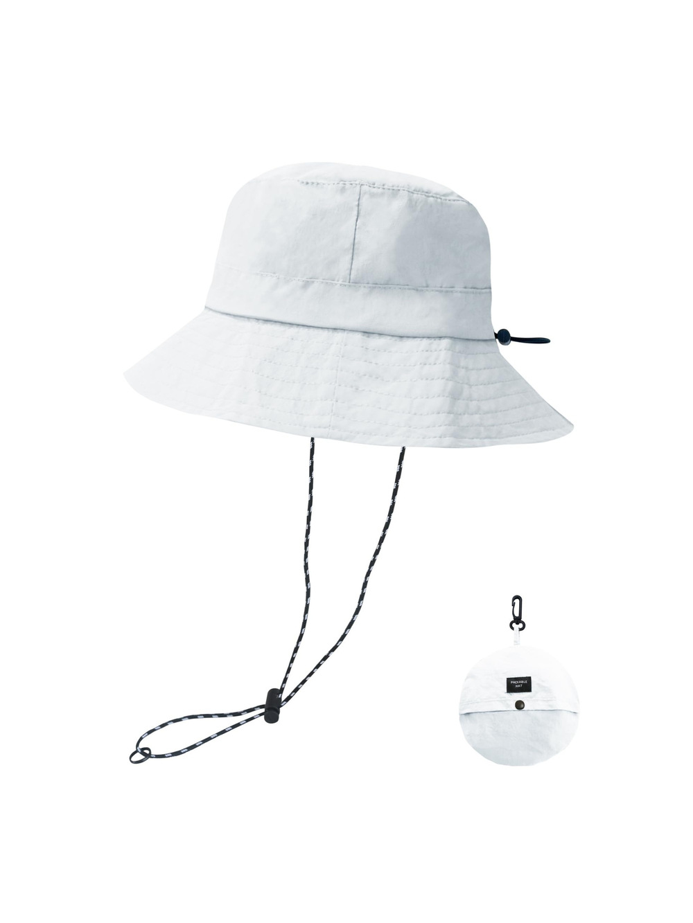 Sun Bucket Hats for Woman Men Lightweight Sun Hat | Pure White | Size OS